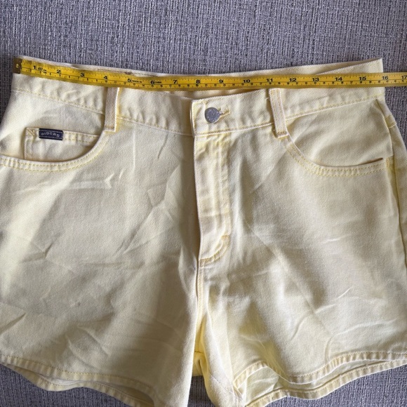 Vintage Riders Yellow Jean Shorts Lightweight Denim - Picture 9 of 11